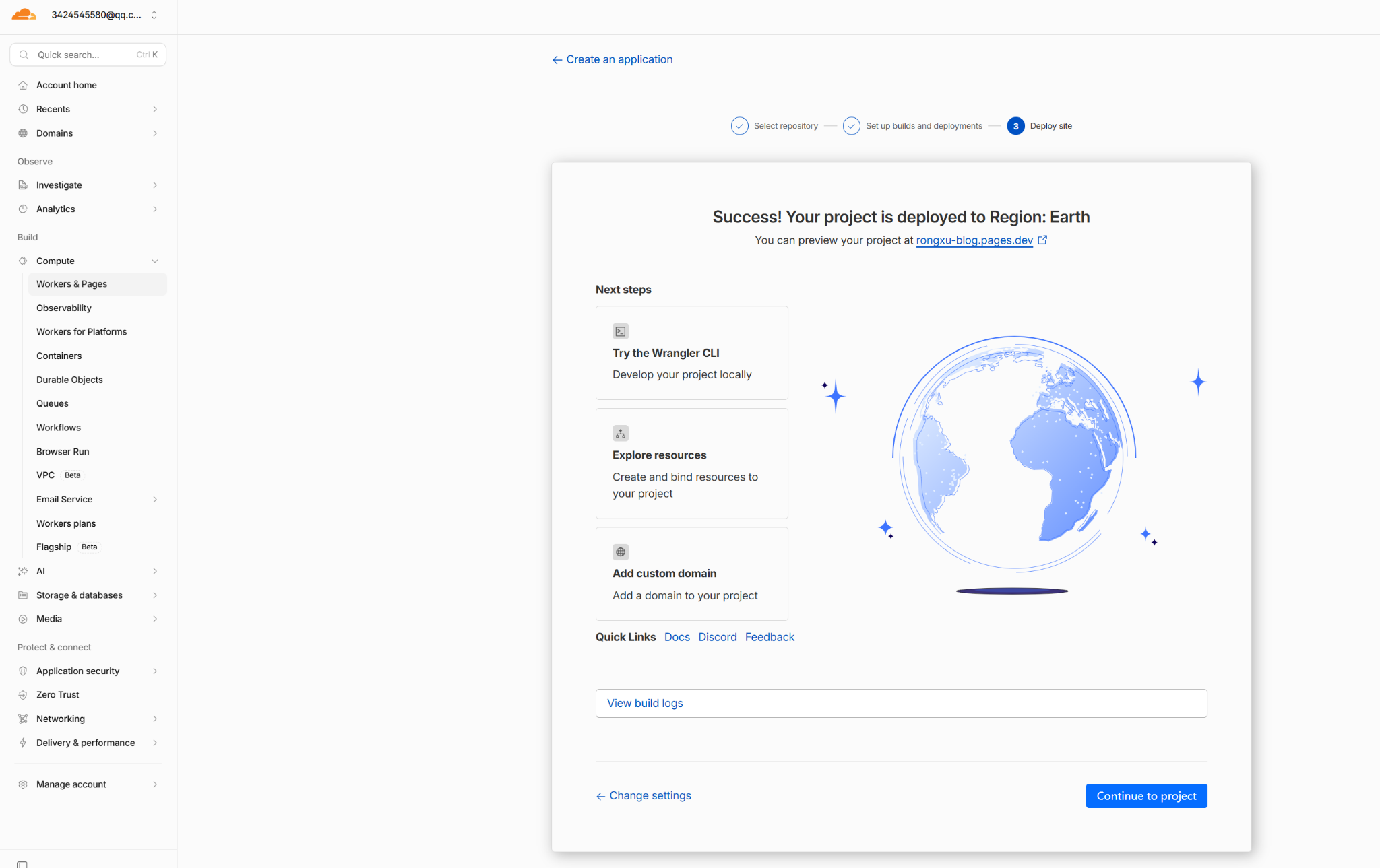Cloudflare Pages 首次部署成功
